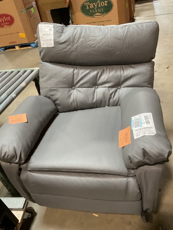 Photo 1 of *** BROKEN RECLINE PIECE*****GarveeHome Oversized Recliner Chair, 27" Extra Wide Manual Recliner with Heat and Massage, 400lbs Heavy Duty PU Leather Single Sofa, Large Lazy Chair for Big and Tall Adults, Living Room & Bedroom