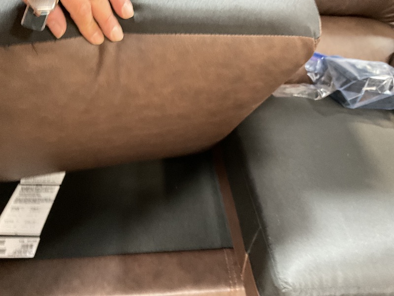 Photo 1 of **** DAMAGED UPHOLSTERY ***Signature Design by Ashley WalkerPoint Contemporary Loveseat with Removable Cushion, Dark Brown