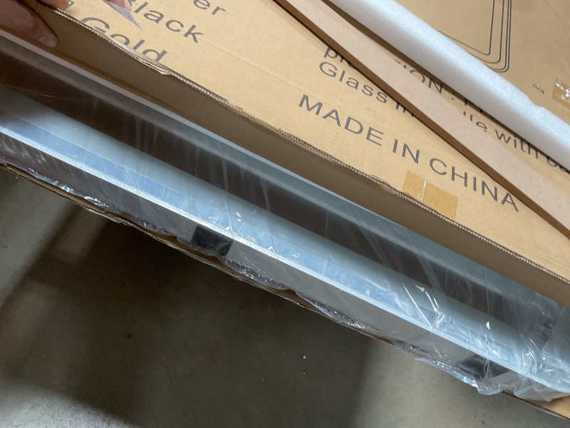 Photo 1 of ***LIGHTS NON-FUNCTIONAL**** FENNIO 70" x 32" Large Luxury Wall Mounted Mirror with LED Lights - Full Length LED Lighted Full Body Dressing Mirror for Bedroom, Salon, Brushed Aluminum Frame, Tempered Glass