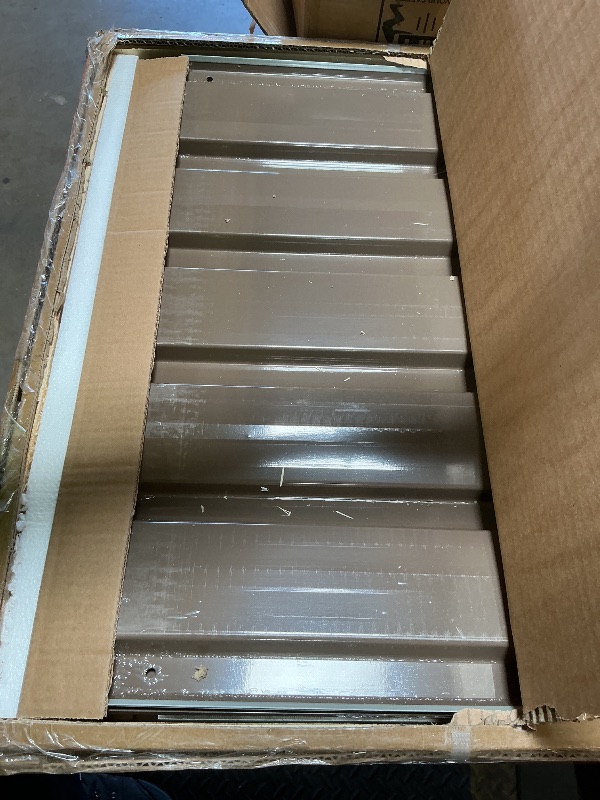 Photo 1 of ** selling as partial set. Box B of set**COMHOMA Shed Outdoor Storage Shed Metal,Lockable Doors Tool Sheds with Sloping Roof,Steel Garden Shed with Air Vent for Backyard,Patio,Lawn,Poolside(Brown,8'x6')