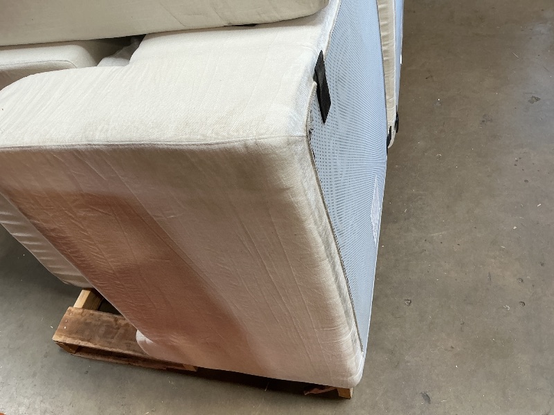 Photo 1 of ** dirt from transport**Novilla 104.3" Modular Cloud Couch, Modern Sectional Sofa with Smarts Coil® Support, Chenille Fabric, Upholstered Couch for Living Room Apartments Bedroom, No Assembly, 3 Seater + 2 Ottoman, White