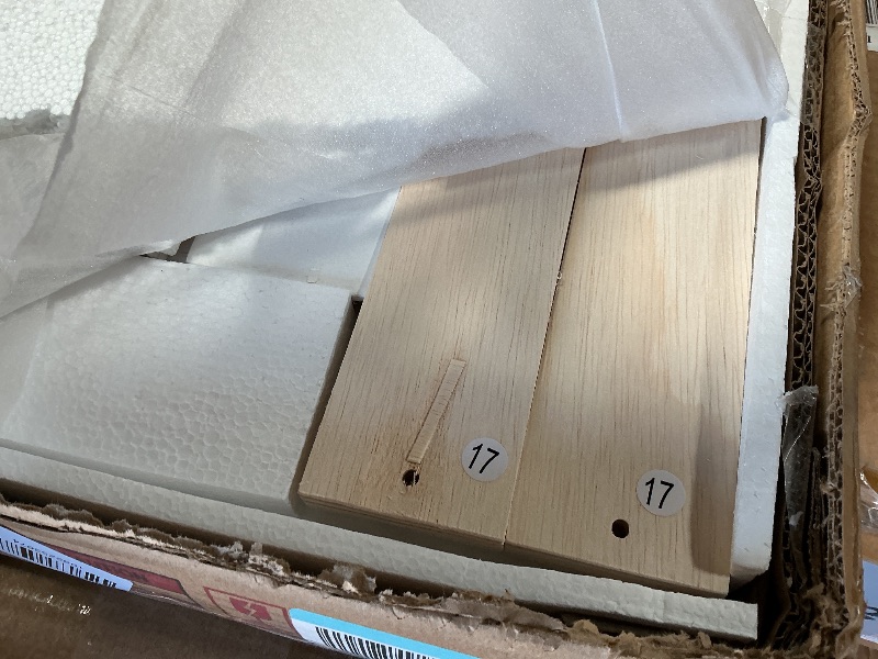View 3 of **selling for parts as partial set. One box of two**Merax Modern Solid Wood Queen Size Platform Bed with Headboard,No Box Spring Needed,Easy Assembly,White