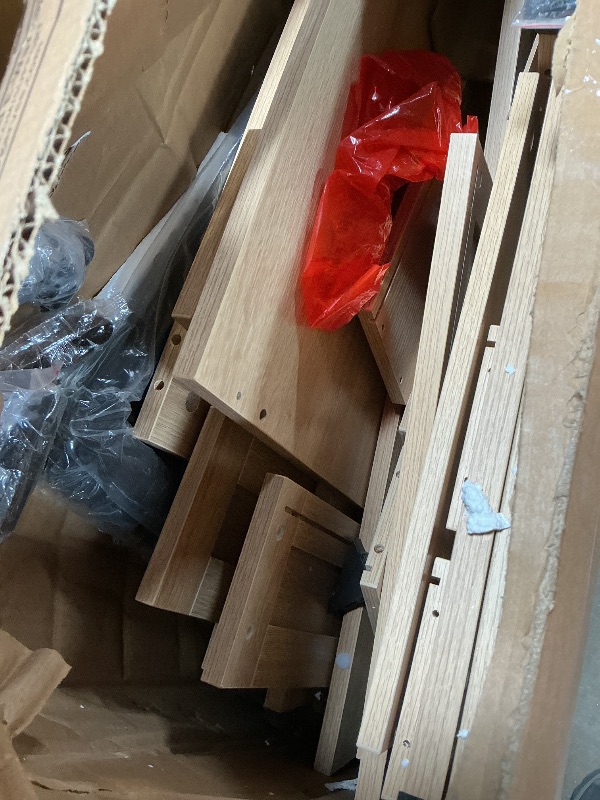 Photo 1 of ** selling as partial set. One box of two.**IDEALHOUSE 82” Large Dog Crate for 2 Dogs, Dog Kennel Indoor with 4 Drawers and Shelves, Double Dog Crate Furniture TV Stand, Wooden Dog Cage for Medium Large Dogs, Natural