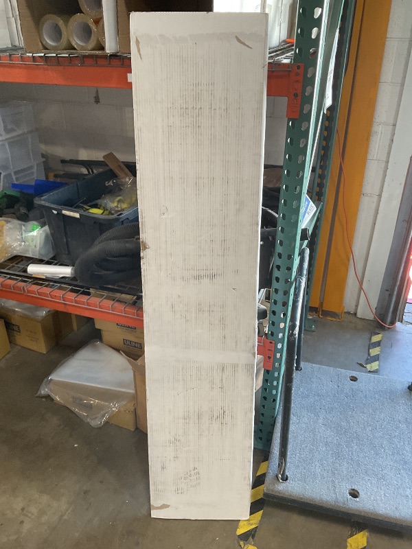 Photo 1 of *** MINOR DAMAGE – DIRTY***6 ft. Tall White Temporary Cardboard Folding Screen - 4 Panel