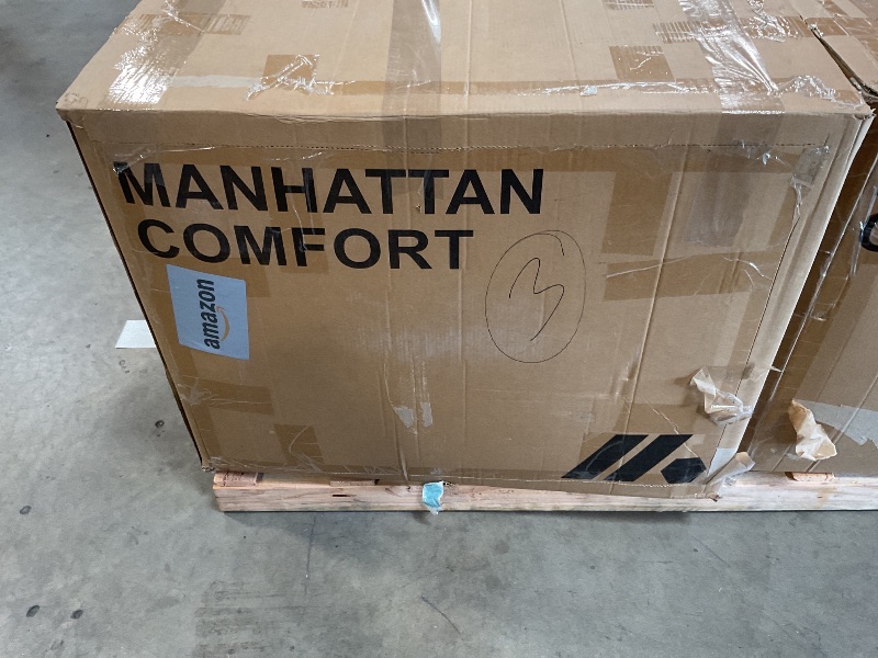 Photo 1 of *** USED***Manhattan Comfort Verandah Accent Chair, Upholstered in Premium Chenille Fabric, Pine Wood Frame, Unique Cut-Out Arm Design, Mid-Century Modern Living Room Furniture, Fully Assembled, Olive Green
