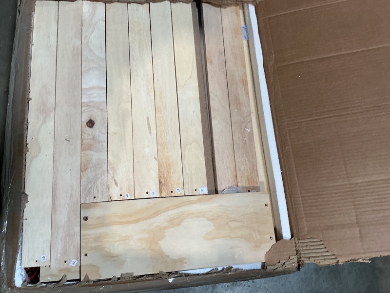 Photo 1 of ** selling as partial set. One box of two.**Merax L-Shaped Combination Twin Bed Frame with Trundle,Drawer,Built-in Desk,3-in-1 Design for Bedroom