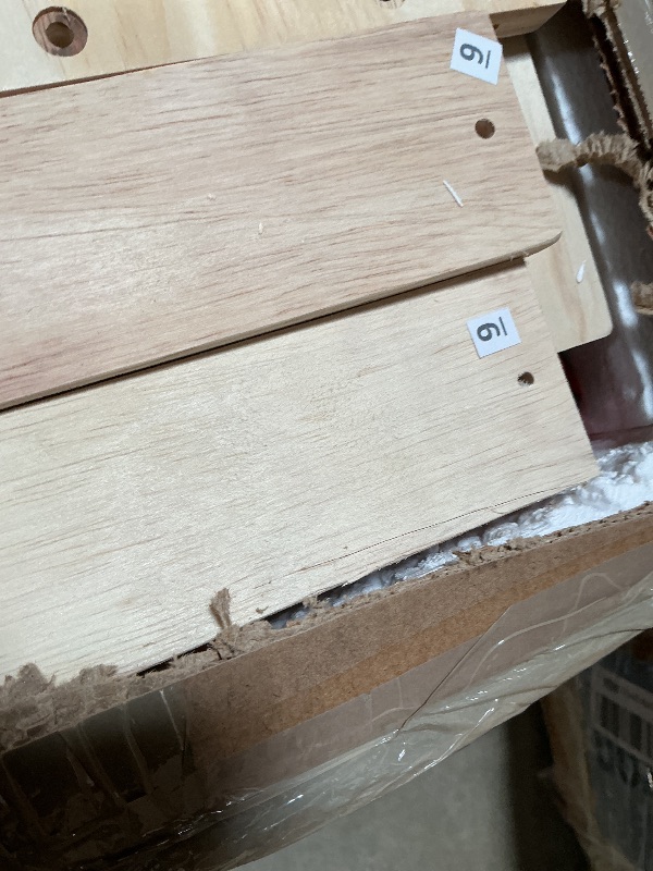 Photo 1 of ** selling as partial set. One box of two.**Merax L-Shaped Combination Twin Bed Frame with Trundle,Drawer,Built-in Desk,3-in-1 Design for Bedroom