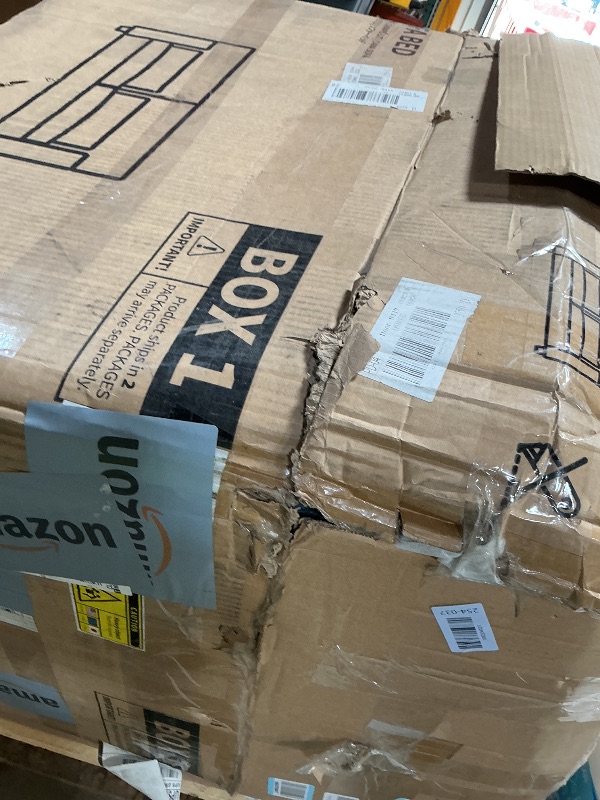 Photo 1 of ** selling as partial set. One box of two.**Marsail Pull Out Sofa Bed, Queen Size Sleeper Sofa with Memory Foam Mattress, 2 USB Charging and Removable Covers, Loveseat for Living Room, Apartment, Supports 600 LBS, Chenille Fabric, Blue