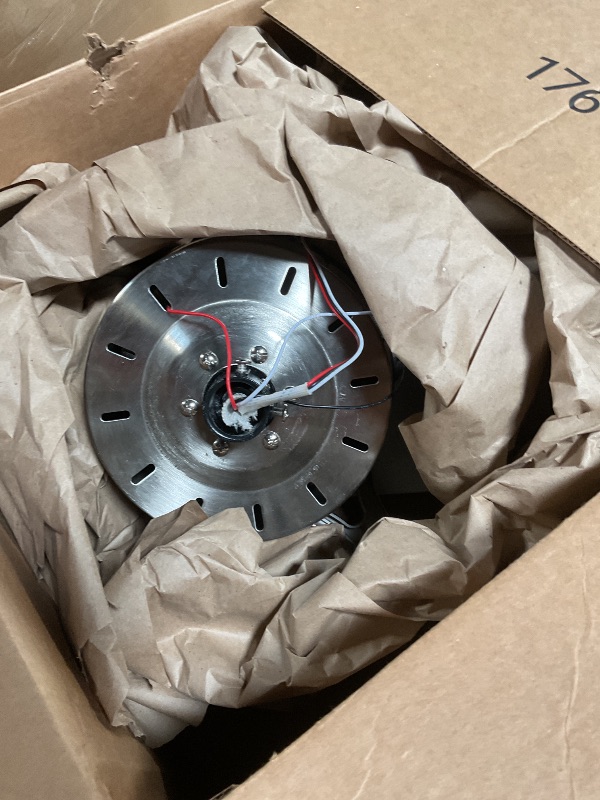 Photo 1 of ***FOR PARTS ONLY/ BROKEN & MISSING PIECES*** NKPU Ceiling Fans with Lights, 52 Inch Low Profile Ceiling Fan with Light and Remote Control, 2 Downrods, DC Reversible Motor, Dimmable LED Ceiling Fans for Bedroom,Indoor/Outdoor Patio Use?Nickel?