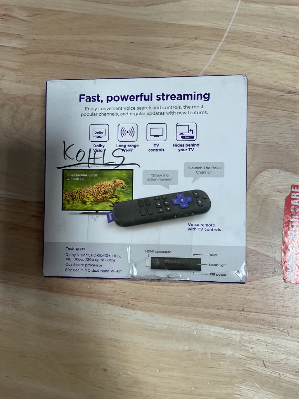 Photo 1 of ***MISSING STREAMING STICK***PARTS ONLY*** Roku Streaming Stick 4K - HDR & Dolby Vision Roku Streaming Device for TV with Voice Remote & Long-Range Wi-Fi - Free & Live TV