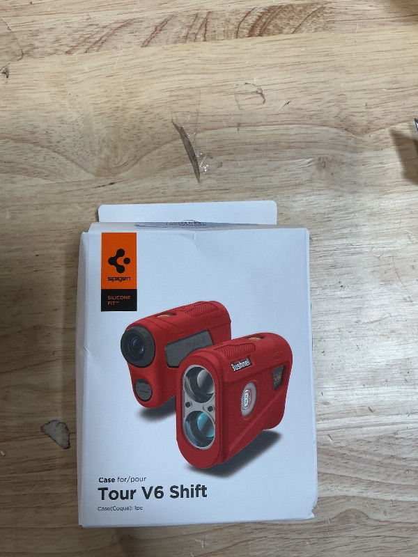 Photo 1 of **COVER ONLY*** Spigen Golf Silicone Fit Rangefinder Case Designed for Bushnell Rangefinder Tour V6 Shift Protective Cover Carrying Case Golf Rangefinder Accessories - Red