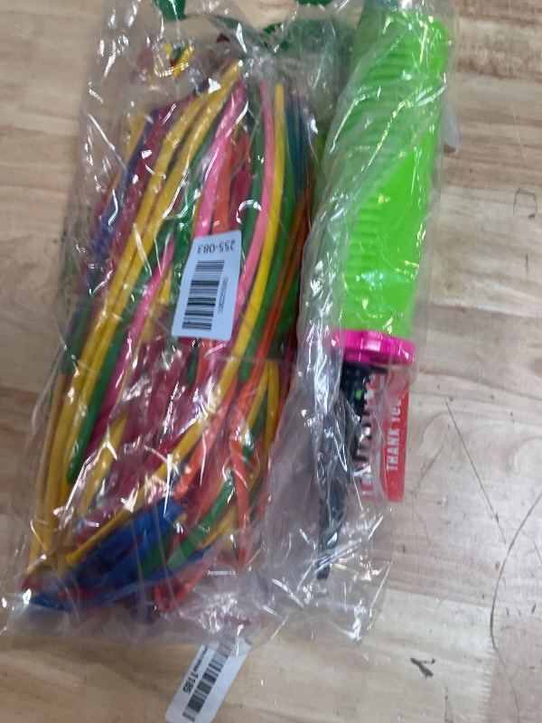 Photo 1 of 100 Pcs 260 Balloons Kit with Pump - Kids Premium Latex Twisting Long Balloons to Make Animals Flowers, Fun Rainbow Balloons for Party Boys Girls Birthday Gifts Clowns Wedding Decor