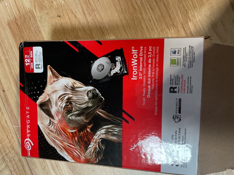 Photo 1 of ***NON FUNCTIONAL*** 
Seagate IronWolf 12TB NAS Internal Hard Drive HDD – CMR 3.5 Inch SATA 6Gb/s 7200 RPM 256MB Cache for RAID Network Attached Storage (ST12000VNZ008/ST12000VN0008)