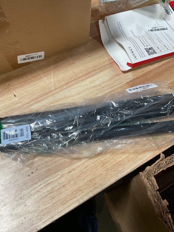 Photo 1 of **FOR PARTS ONLY/ MISSING ASSEMBLY PIECES*** Lootkell Modern Matte Black Curtain Rods for Windows 48 to 84 Adjustable Length Heavy Duty 1" Diameter Window Curtain Rod with Solid Metal Finials for Outdoor Farmhouse Bedroom Kitchen Living Room