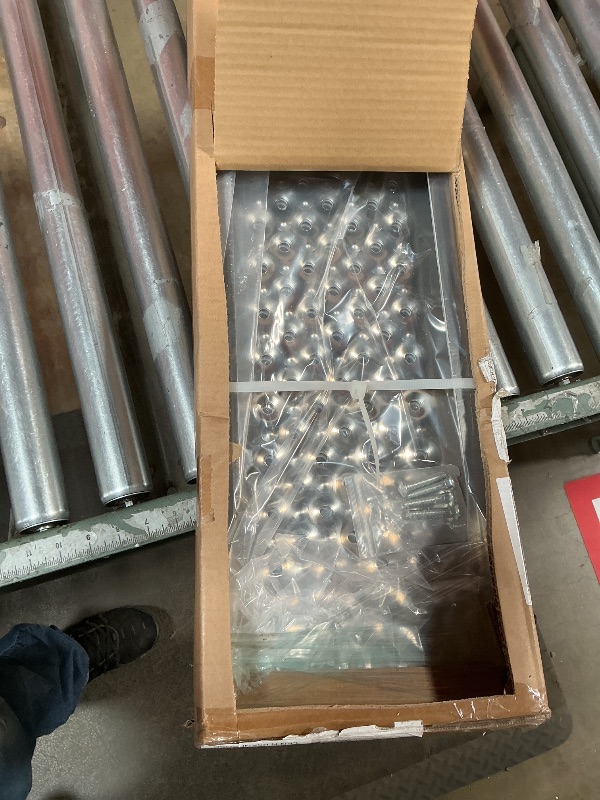 Photo 1 of 47in Aluminum Versatile Loading Ramp for Hand Truck, Bicycle, Motorcycle, ATV & More, Sturdy Anti-Slip, Shed Ramp 2 Pack for Riding Mower, Lightweight for Blowers, Pickup Trucks-880 lbs/PR Capacity