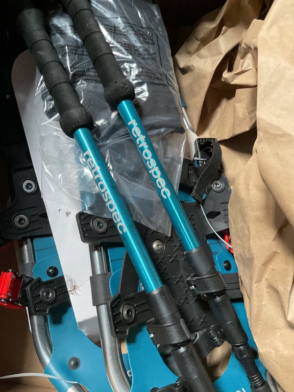 Photo 1 of **scrapes/dirt**Retrospec Drifter Snowshoes & Trekking Poles Bundle with Adjustable Bindings - Lightweight Aluminum Snow Shoes for Women & Men - All Terrain Hiking & Winter Sports