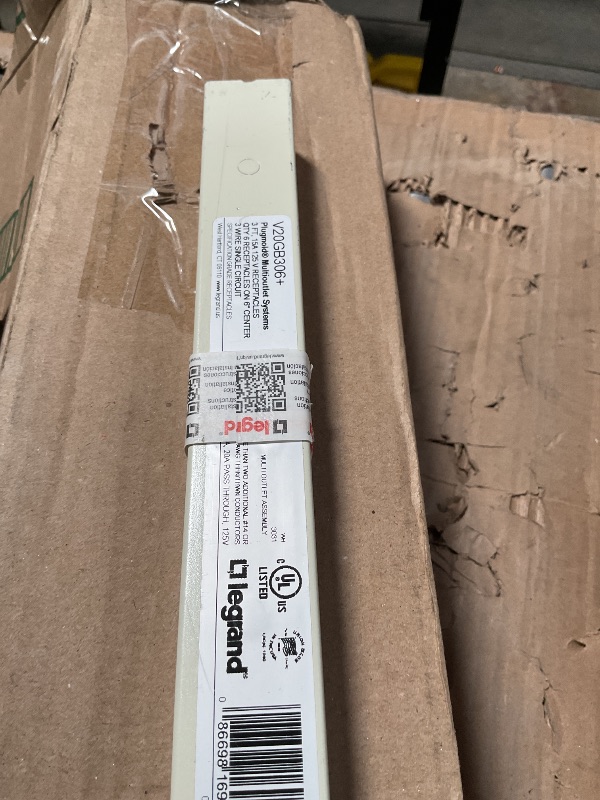 Photo 1 of **scratches**Legrand - Wiremold Wall Mount Power Strip, Ivory Under Counter Power Strip, 3 Foot Steel Kitchen Power Strip, 6 Outlet Power Strip to Use as Cable Management Power Strip, V20GB306
