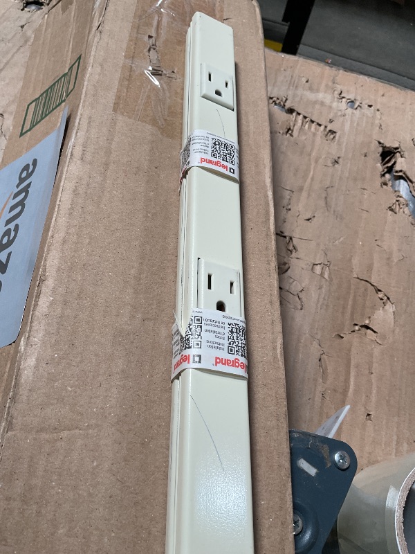 Photo 1 of **scratches**Legrand - Wiremold Wall Mount Power Strip, Ivory Under Counter Power Strip, 3 Foot Steel Kitchen Power Strip, 6 Outlet Power Strip to Use as Cable Management Power Strip, V20GB306