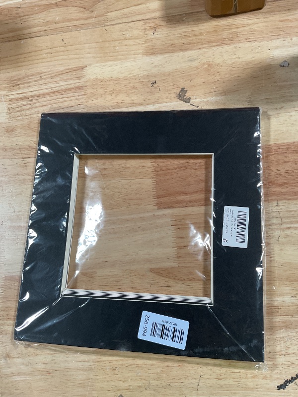 View 2 of 15 Pack 12x12 Black Picture Mats, Frame Mattes for 8x8 Pictures Display Photo Frame Mat Core Bevel Cut Mat Board Show Kit for Photos, Prints, Artworks
