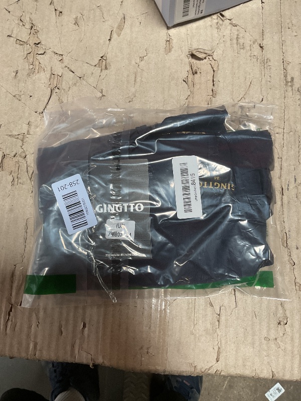 View 2 of ***BROKEN ZIPPER*** 
GINGTTO Mens Slim Fit Shorts Skinny Chino Short Tapered Leg Stretch (Dark Blue2,34)