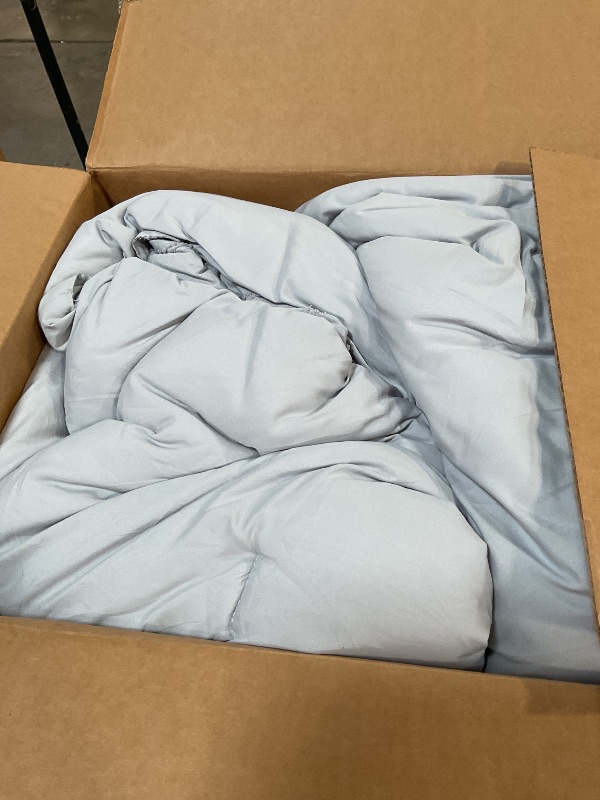 Photo 1 of **MISSING SHAMS & PILLOWCASES**** Andency Silver Grey California King Size Comforter, Cal King Boho Grey Soft Warm Bedding Comforter Sets, 3 Pieces Cali King Chevron Tufted Aesthetic Comforter Set
