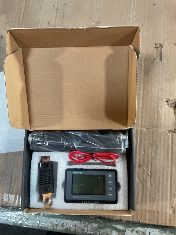 Photo 1 of **HEAVILY USED/ UNTESTED*** Renogy 500A Battery Monitor with Shunt, High and Low Voltage Programmable Alarm, Range 10V-120V up to 500A, 20ft Shielded Cable, Compatible 12V Lithium Sealed, Gel, Flooded Batteries,Black