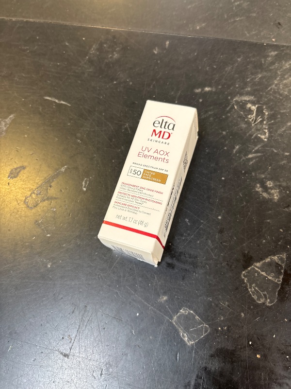 Photo 1 of EltaMD UV AOX Elements Tinted Mineral Face Sunscreen Lotion, Tinted Moisturizer for Face SPF 50 with Antioxidants, For Dry Sensitive Skin 1.7 oz Pump