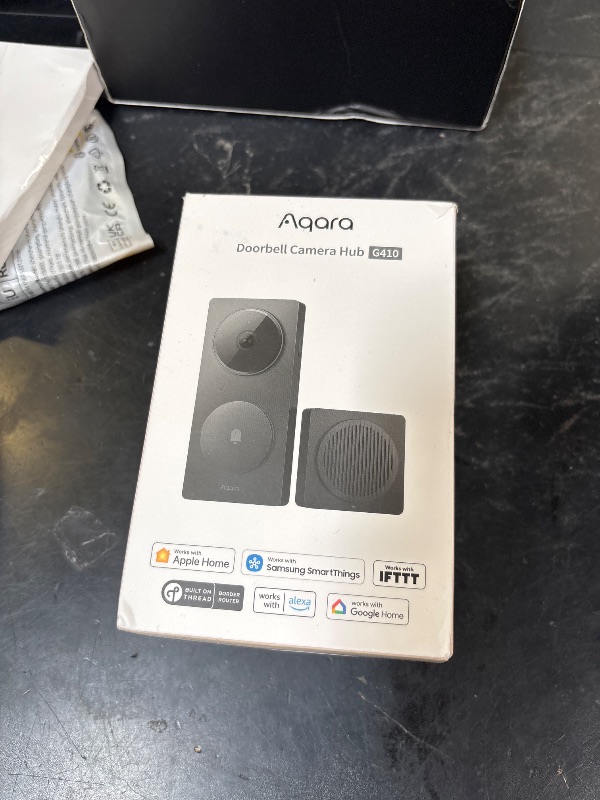 Photo 1 of Aqara Smart Doorbell Camera G410 with Chime, 2K, HomeKit Secure Video, 2-Way Audio, Built-in Matter Hub, Wireless/Wired, Supports Apple Home, Alexa, Google, Home Assistant, 2.4G/5GHz Wi-Fi, Black