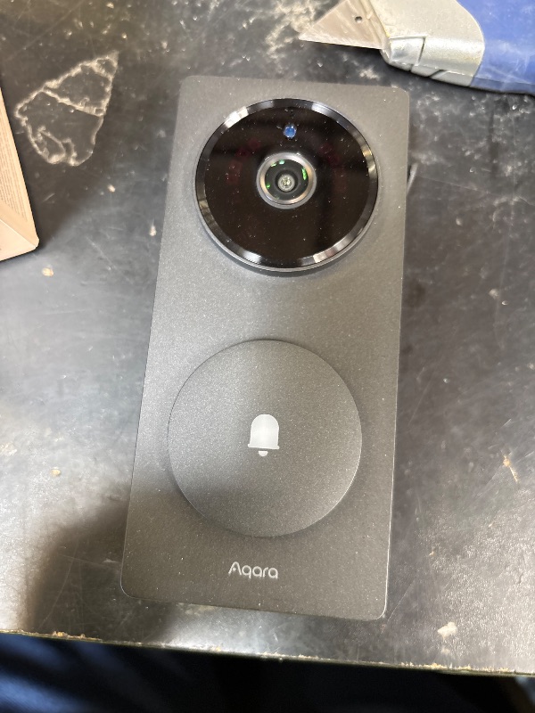 Photo 1 of Aqara Smart Doorbell Camera G410 with Chime, 2K, HomeKit Secure Video, 2-Way Audio, Built-in Matter Hub, Wireless/Wired, Supports Apple Home, Alexa, Google, Home Assistant, 2.4G/5GHz Wi-Fi, Black