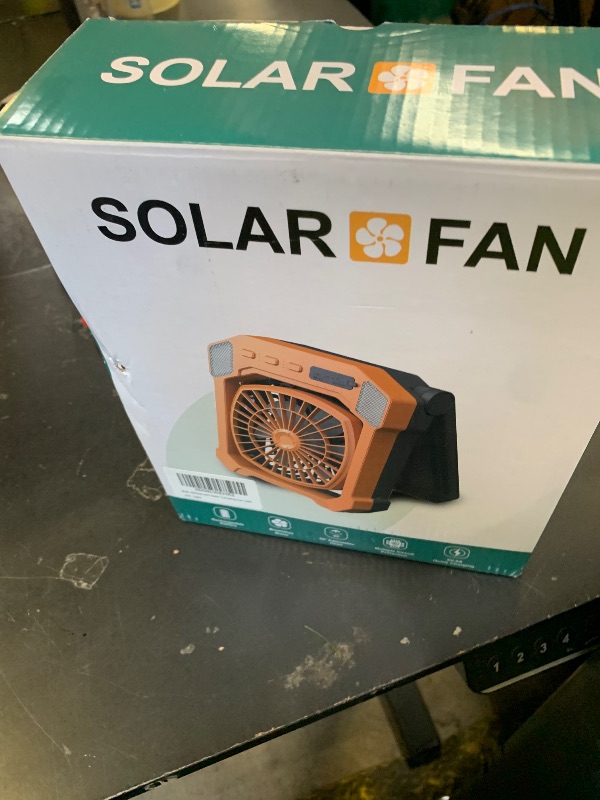 Photo 1 of SELLING FOR PARTS ONLY ...................Camping Fan Battery Powered & Solar Powered, Portable Solar Fan 10000mAh Rechargeable Outdoor Fans with Light, Quiet Cordless Fans for Tent, RV, Emergency, Hiking, Power Outage, Desk, Survival Kit