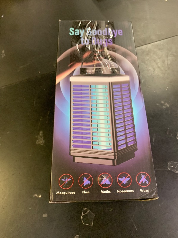 Photo 1 of Bug Zapper Outdoor Cordless, 4200V Electric Mosquito Zapper with LED Blue Light, 3 in 1 Portable & Rechargeable Bug Zapper Outdoor Waterproof IP67, Wireless Hanging Fly Zapper for Patio Camping