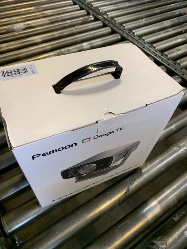 Photo 1 of Smart 4K Projector [Bundled with Google TV Stick] with WiFi and Bluetooth, 2500ANSI, Auto Lens Cap, Portable Outdoor Movie Projector with Built-in Apps Auto Focus for Ceiling/Home Theater/Bedroom