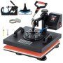 Photo 1 of VEVOR Heat Press, 5 in 1 15 x 15 Inch Heat Press Machine, Dual LED Display Heat Press Machine, Multifunctional Sublimation, for T-Shirts, Swing Away Design