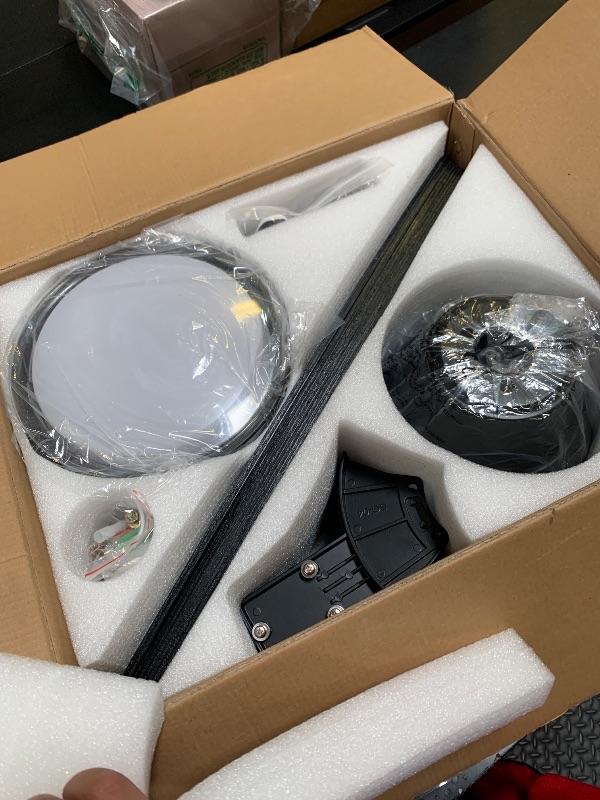 Photo 1 of Kviflon 52" Ceiling Fans with RGB Lights, Low Profile Ceiling Fan with Remote/APP Control, Flush Mount, Double-Sided 6 Reversible Blades, RGB+3CCT Dimmable Lights, Double Lampshade for Bedroom, Black