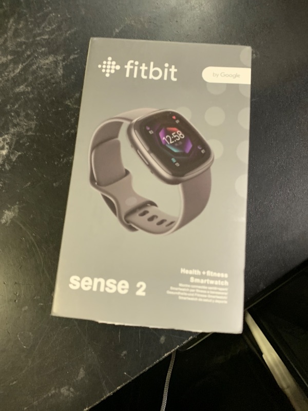 Photo 1 of Fitbit Sense 2 Advanced Health and Fitness Smart Watch (Grey/Graphite) with Manage Stress, ECG, SpO2, GPS, 2 Sizes Bands, Bundle with Charger Dock, Wall Adapter, 2 Screen Protectors & PremGear Cloth