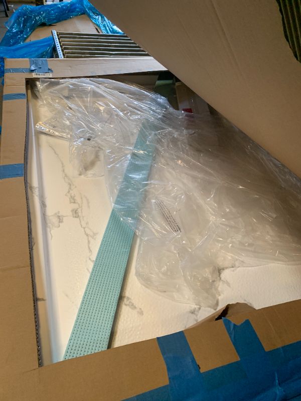 Photo 1 of MORVANO 36"x60"x4" Marble Shower Pan Base Left Drain with Stainless Cover