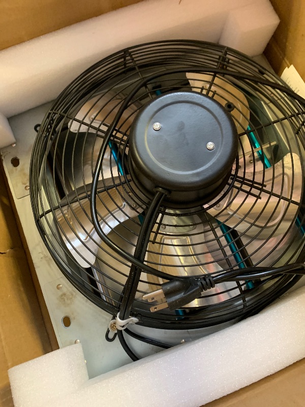 Photo 1 of ZMRTDWO 14 Inch Shutter Exhaust Fan, High-Speed 2000CFM Low Noise Attic Fan, Automatic Shutter, Ventilation and Cooling Vent Fan for Greenhouses, Garages, Shop, Chicken Coops, Gable, Shed