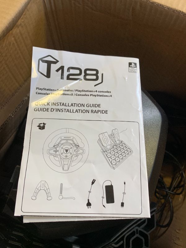 Photo 1 of Thrustmaster T128 Racing Wheel & Pedal Set for PS5, PS4 and PC – Force Feedback Gaming Steering Wheel for Driving Simulator