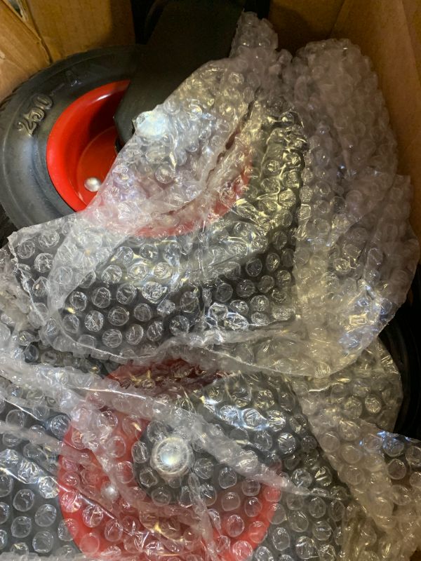 Photo 1 of Houseables 8 Inch Caster Wheels, Rubber Wheels, Outdoor Casters, Heavy Duty, Large, Swivel, for Cart, Off Road, Offroad, All Terrain, Flat Free Tire, No Flat, Industrial, Castor, Dolly, Coop, Set of 4