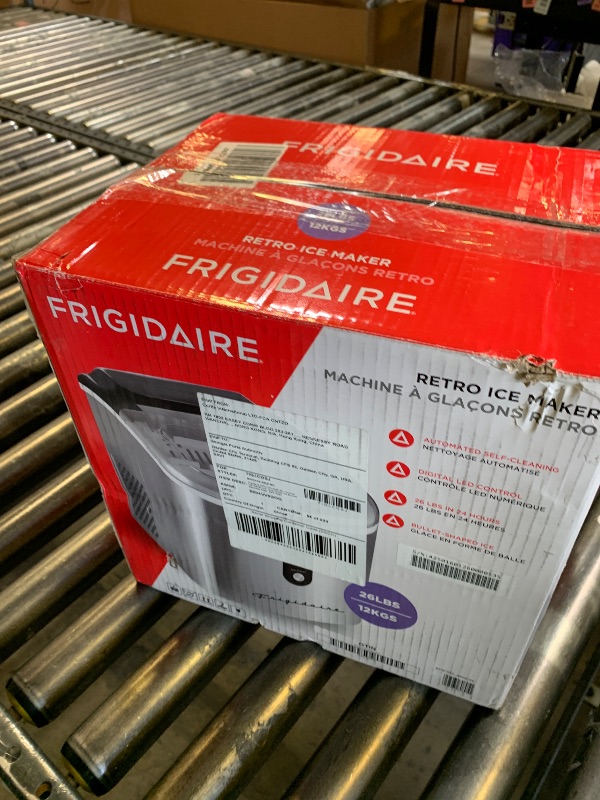 Photo 1 of Frigidaire EFIC103-AMZ-SC Counter Top Maker with Over-Sized Ice Bucket, Stainless Steel, Self Cleaning Function, Heavy Duty, Stainless