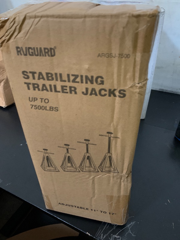Photo 1 of RVGUARD RV Stack Jacks 4 Pack, Aluminum Stabilizer Jacks for RV Trailer Camper, Single Support Up to 7500 Lbs, Adjustable from 11" to 17"