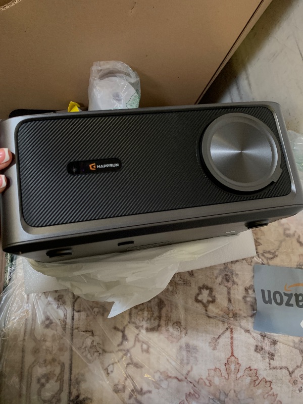 Photo 1 of 2000 ANSI Lumens Outdoor Projector with Built-in Streaming Apps, HAPPRUN 4K Decoding Movie Home Theater with Auto Focus, Dolby Audio, Wi-Fi Bluetooth, Compatible with Phone & PC, Indoor & Outdoor Use