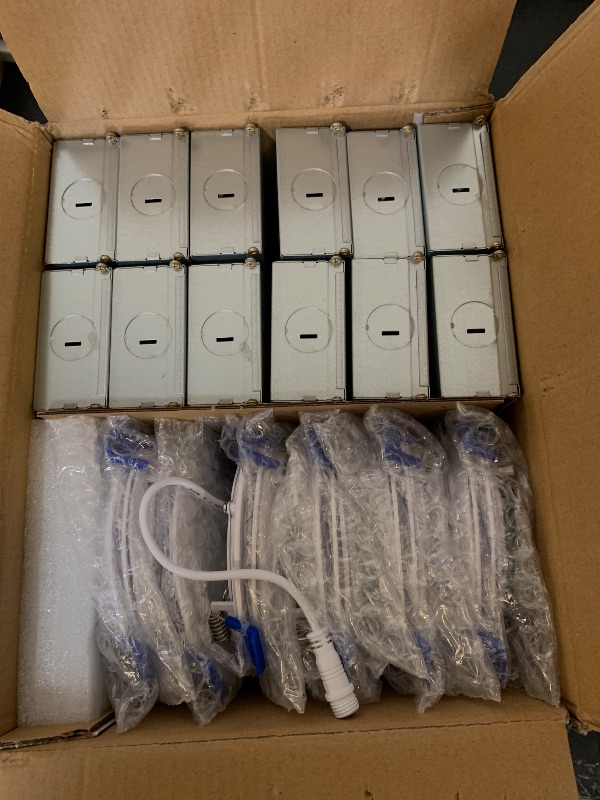 Photo 1 of zouzai 12 Pack 4 Inch 5CCT Ultra-Thin LED Recessed Ceiling Light with Junction Box, 2700K/3000K/3500K/4000K/5000K Selectable, 9W Eqv 80W, Dimmable, led can Lights - ETL and Energy Star Certified