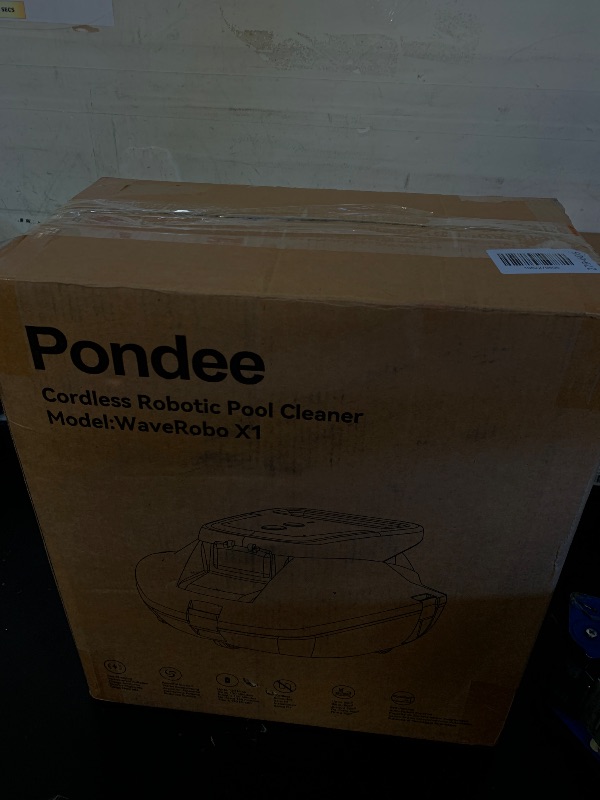 Photo 1 of Pondee X1 Robotic Pool Vacuum, Cordless Pool Cleaner with 120-Min Runtime, Auto-Parking, 2.5h Fast Charging, for Above-Ground & Flat-Bottom Inground Pools up to 850 sq.ft