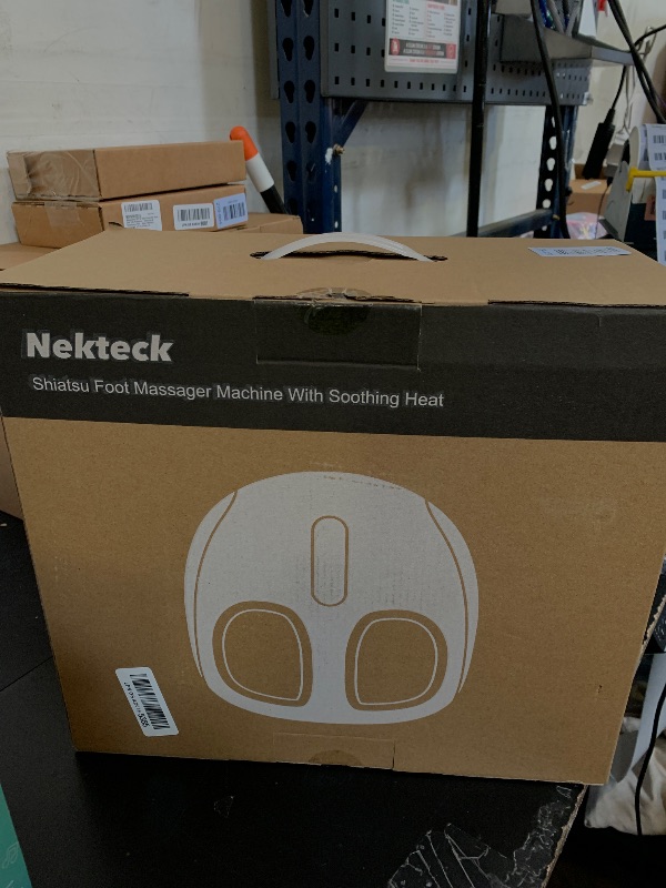 View 2 of Nekteck Foot Massager Machine with Heat, Shiatsu Feet Massage for Plantar Fasciitis & Neuropathy, HSA Eligible Massage Tools, 360° Air Compression & Deep Kneading Therapy
