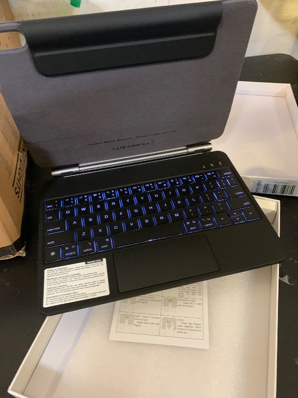 Photo 1 of RAYMCRAFT for iPad 11th(A16, 2025)/10th Generation Case with Keyboard, Magic Keyboard 2022, Springy Backlit Keys, Stain-Resistant Surface, Multi-Touch Trackpad,Black