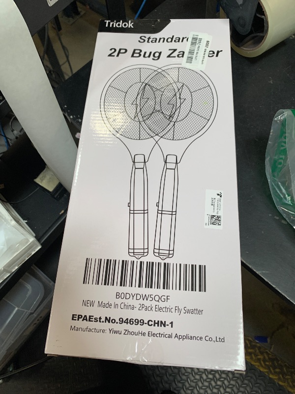Photo 1 of Electric Fly Swatter 2 Pack, Handheld Bug Zapper Racket for Mosquito & Insects, High Voltage Instant Kill, Lightweight Battery Powered Mosquito Zapper for Home, Patio and Camping