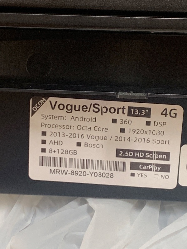 Photo 1 of Car Radio for Land Rover Range Rover Vogue 2013-2016 Sport 2014-2016 Radio Carplay Android Auto Upgrade Qualcomm 8+128G 13.3 Inch 2K Screen Bluetooth WiFi FM DSP GPS SWC (for Bosch System)