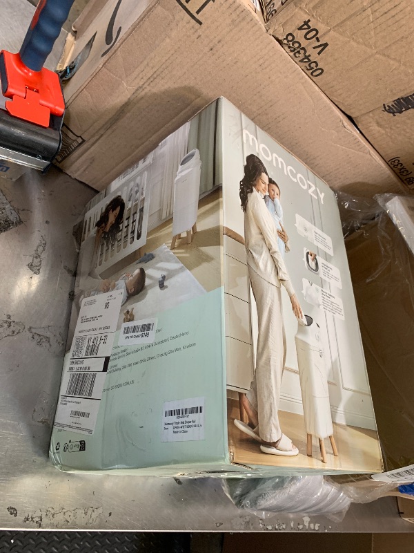 Photo 1 of Momcozy Diaper Pail with Patented Triple-Seal Odor Control, Wide Opening, Ergonomic Height, Large Capacity with Viewing Window, Childproof Lock, Fits Standard Trash Bags