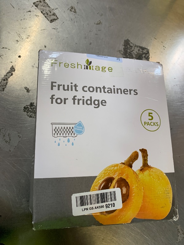 Photo 1 of 5 PCS Large Fruit storage Containers for Fridge ,Food Storage Containers